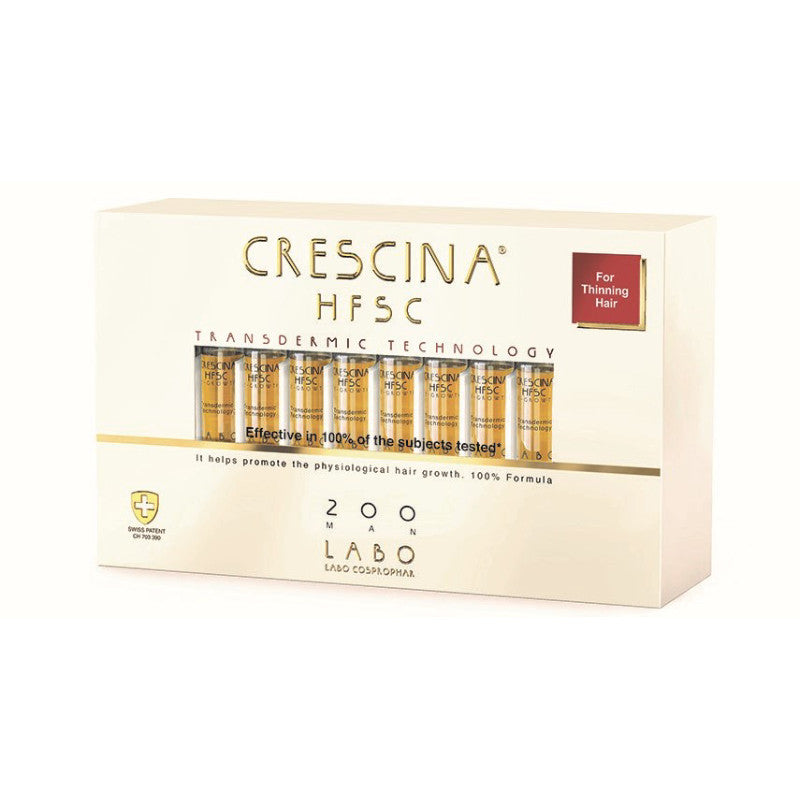 Crescina Transdermic HFSC Re-Growth 200 Homem 20 Ampolas 3.5 ml