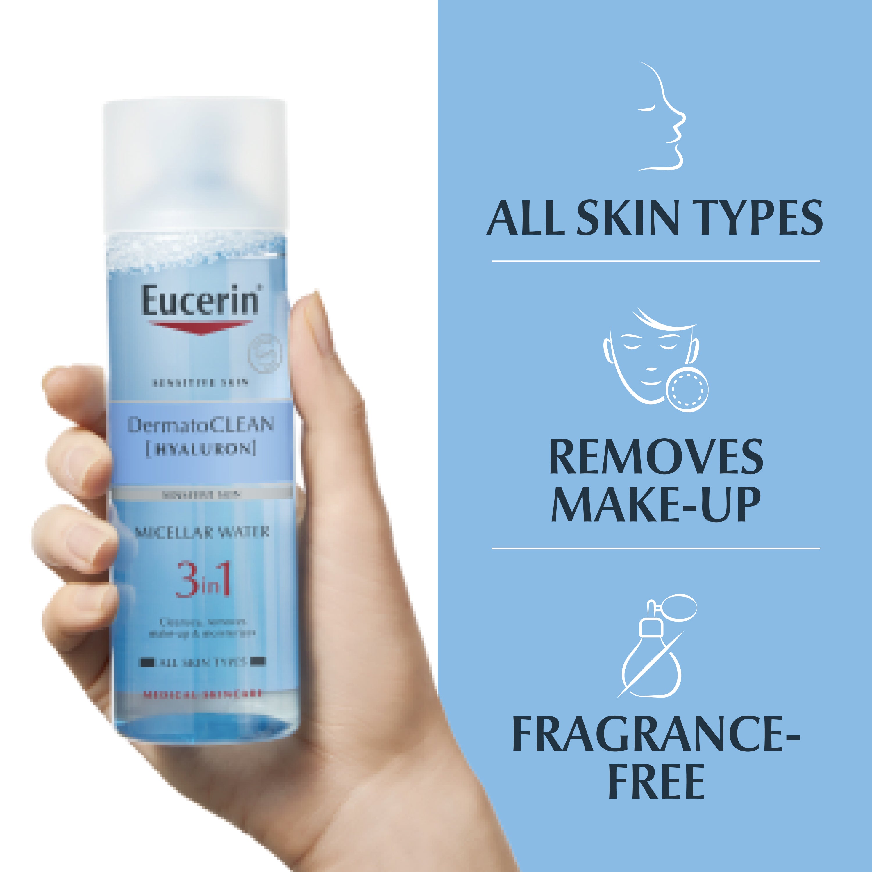 Eucerin DermatoCLEAN Solução de Limpeza Micelar 3 em 1 200ml