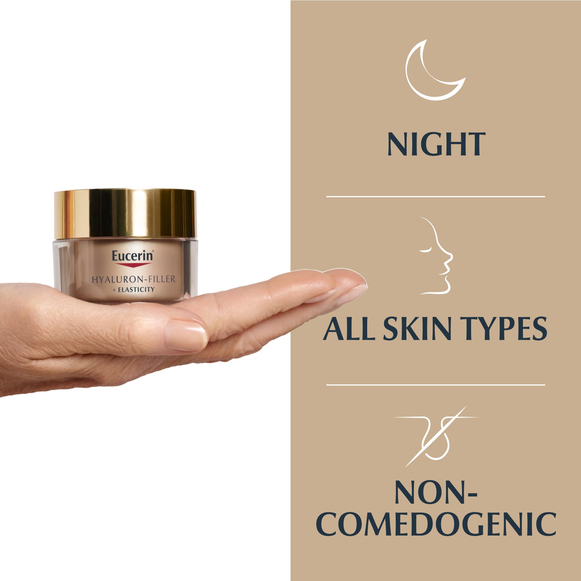 Hyaluron-Filler + Elasticity Creme de Noite 50ml