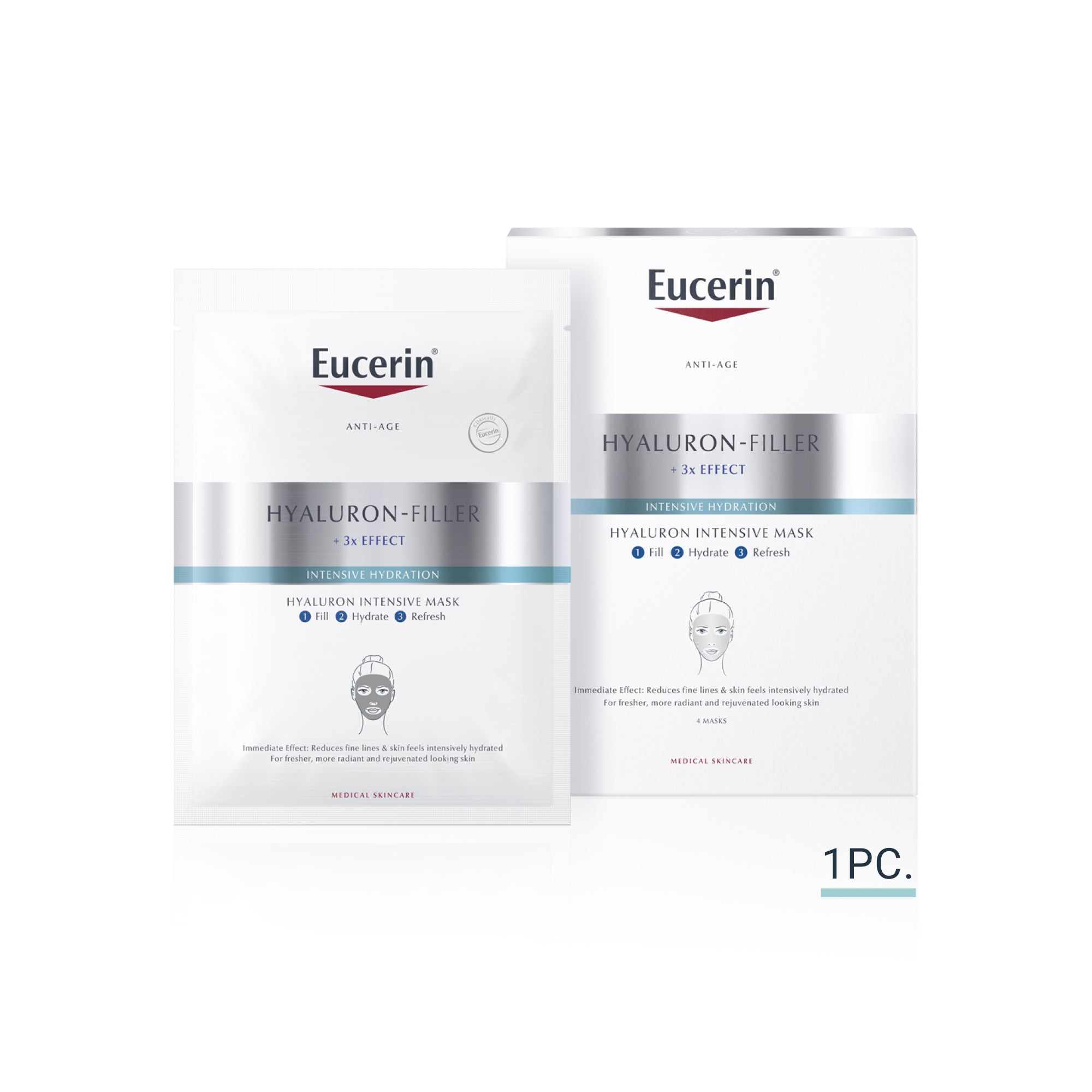 Eucerin Hyaluron-Filler 3x Effect Máscara de Hidratação Intensiva
