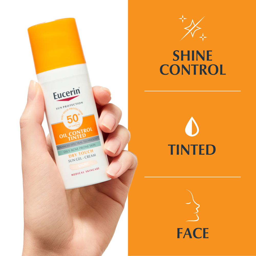 Eucerin Sun Oil Control Gel-Creme Toque Seco Tom Claro FPS 50+ 50ml