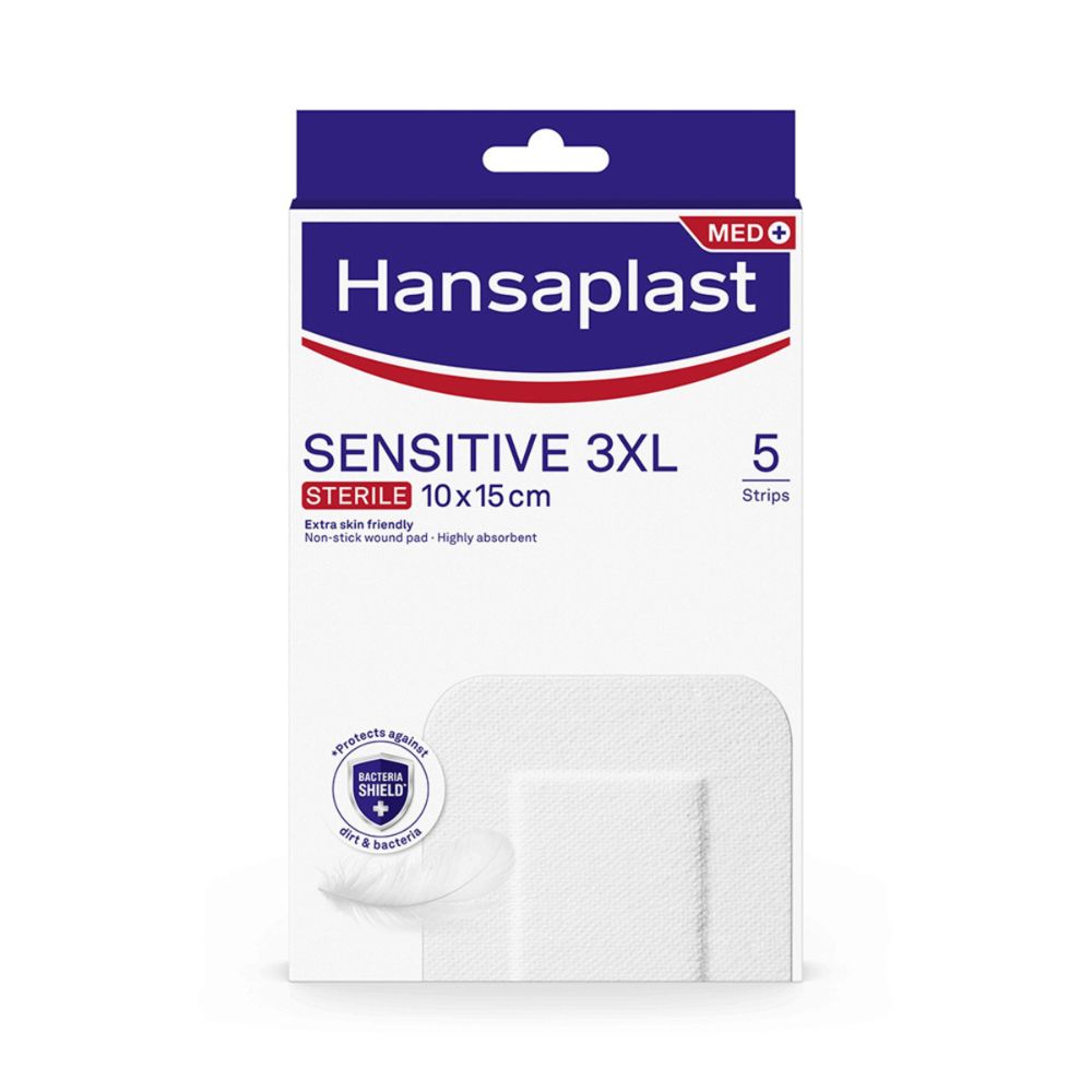 Hansaplast Sensitive Pensos 3XL 10x15cm 5 unidades