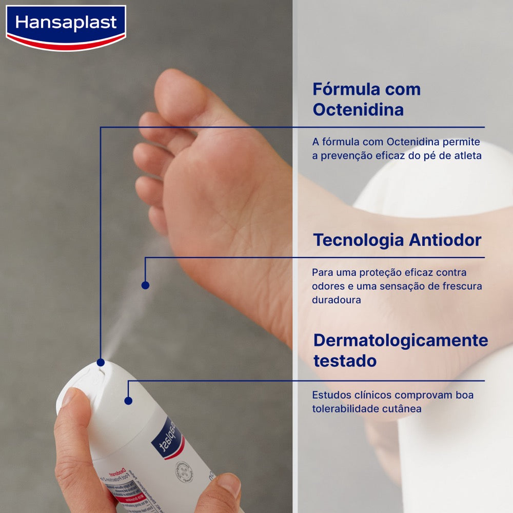 Hansaplast Desodorizante Para Pés 2 em 1 150 ml
