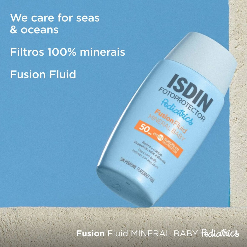 Isdin Pediatrics Fusion Fluid Mineral Baby SPF50+ 50 ml - Protetor Solar para Bebés