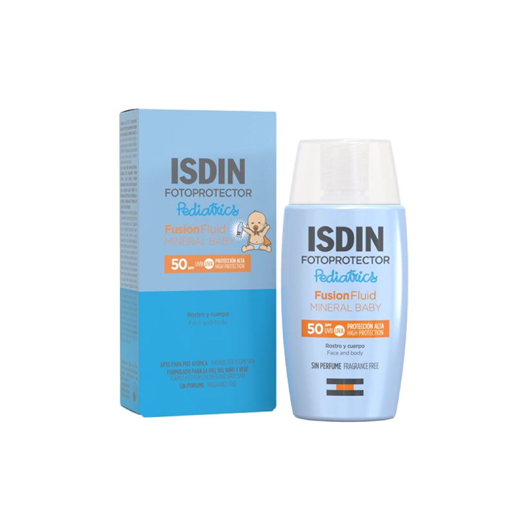 Isdin Pediatrics Fusion Fluid Mineral Baby SPF50+ 50 ml - Protetor Solar para Bebés