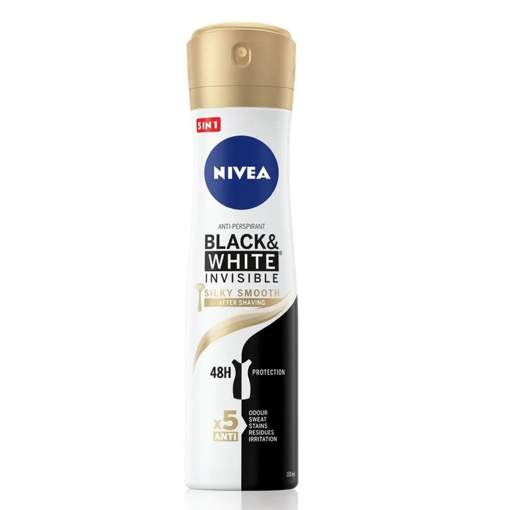 Nivea Desodorizante Black & WhiteSpray Invisível Sedoso e Suave 150 ml