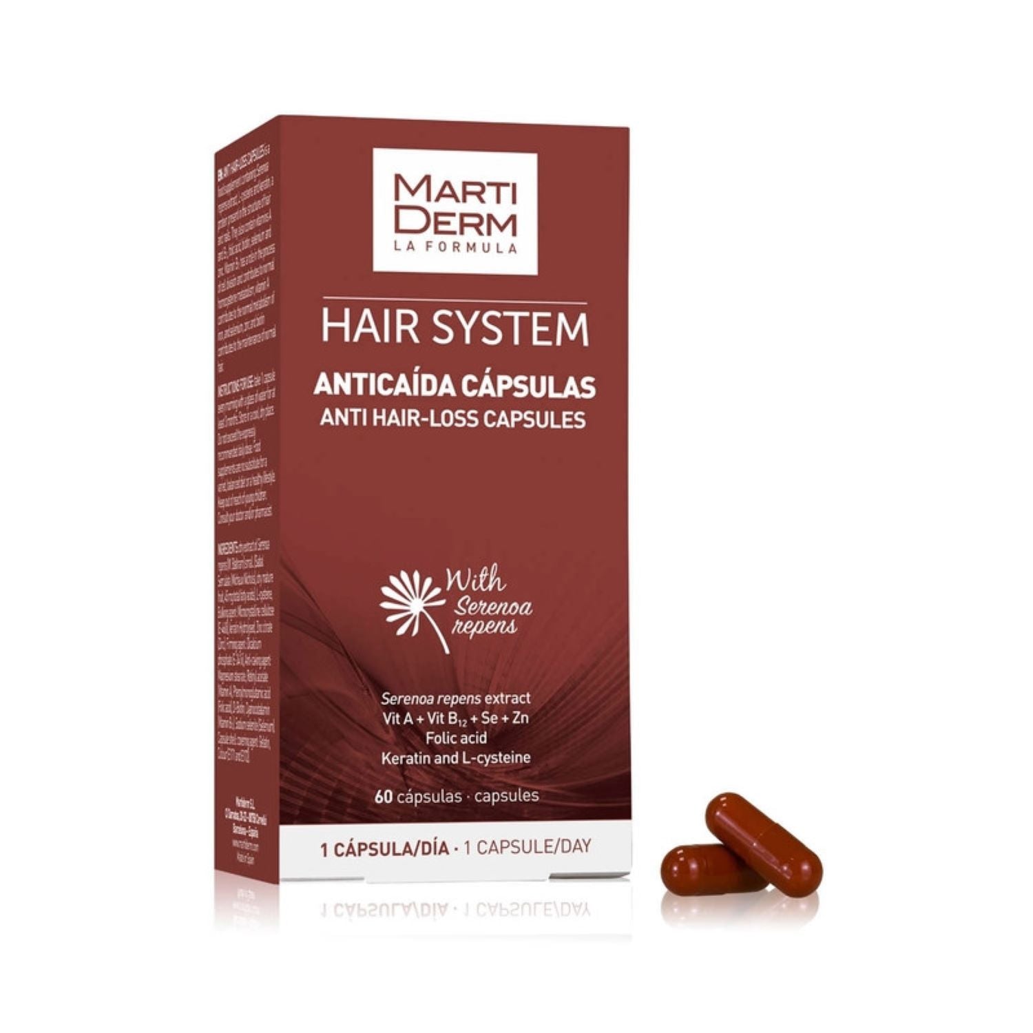 MartiDerm Hair System Cápsulas Antiqueda 60 cápsulas